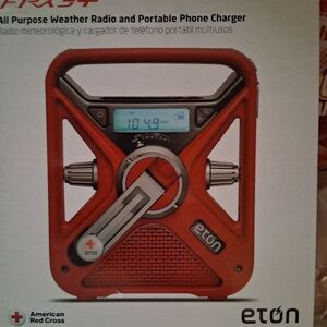 Eton Red All-Purpose Weather Radio and Charger